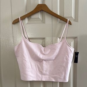 Light Pink Spaghetti Strap Crop Top